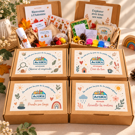 6 box ActiKit – abonnement 6 mois pour professionnels de la petite enfance